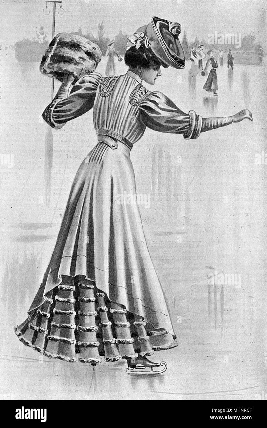 Costume da pattinaggio, 1906 Foto Stock