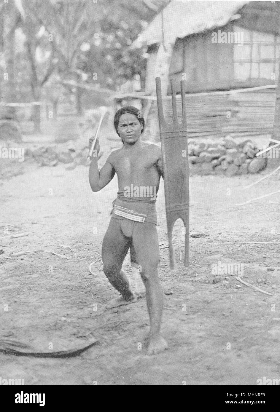 Filippine. Un Guerriero Tinguian; 1900 antica vintage delle immagini di stampa Foto Stock