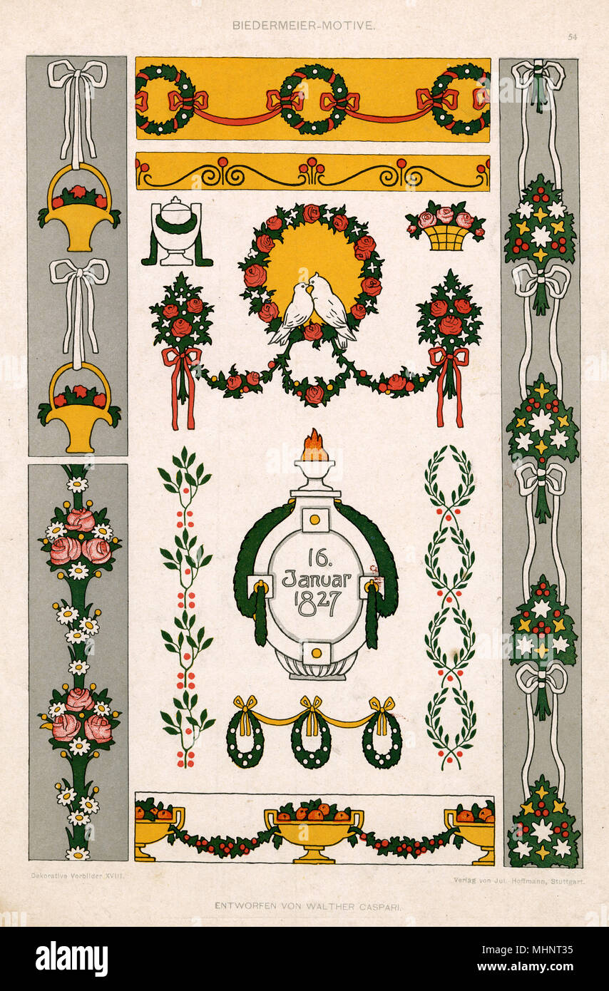 Un'immagine classica che celebra lo stile Biedermeier Foto Stock