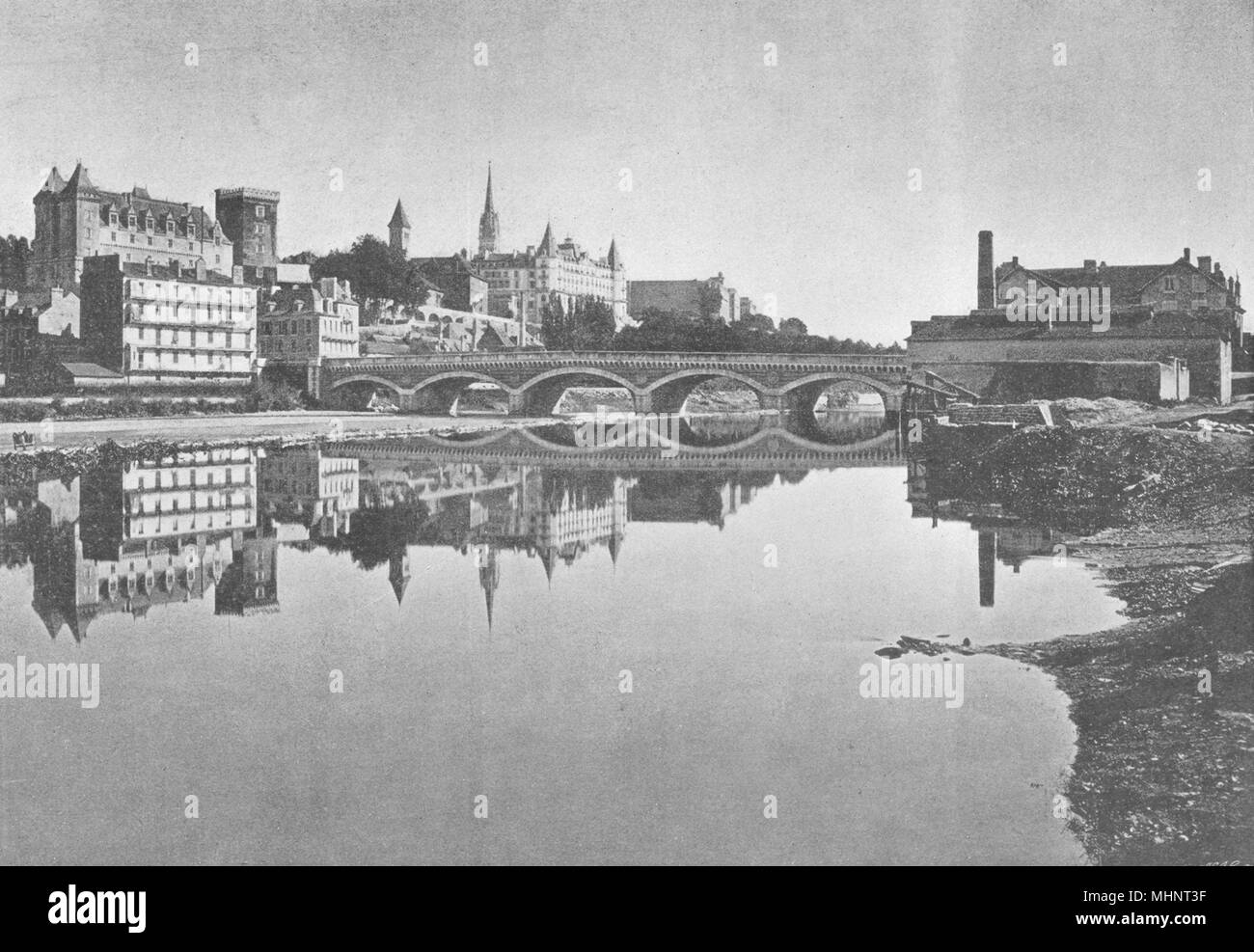 PYRÉNÉES ATLANTIQUES-. Pl. CLXII- Pau. Dato 1895 vecchia immagine di stampa Foto Stock