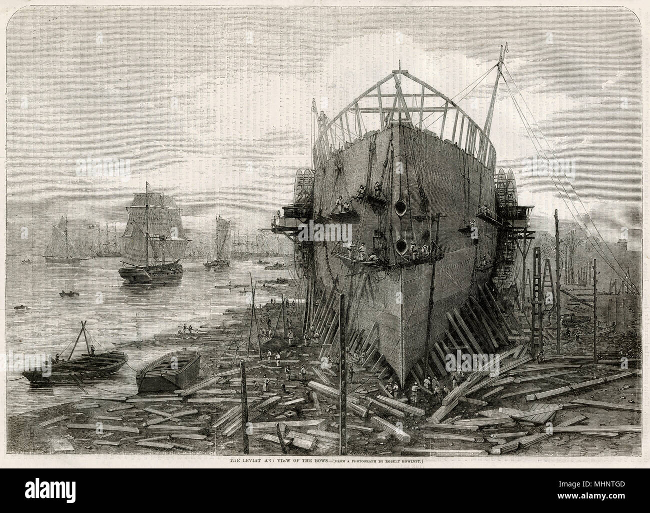 Costruzione del Leviathan più tardi Grande Oriente 1857 Foto Stock
