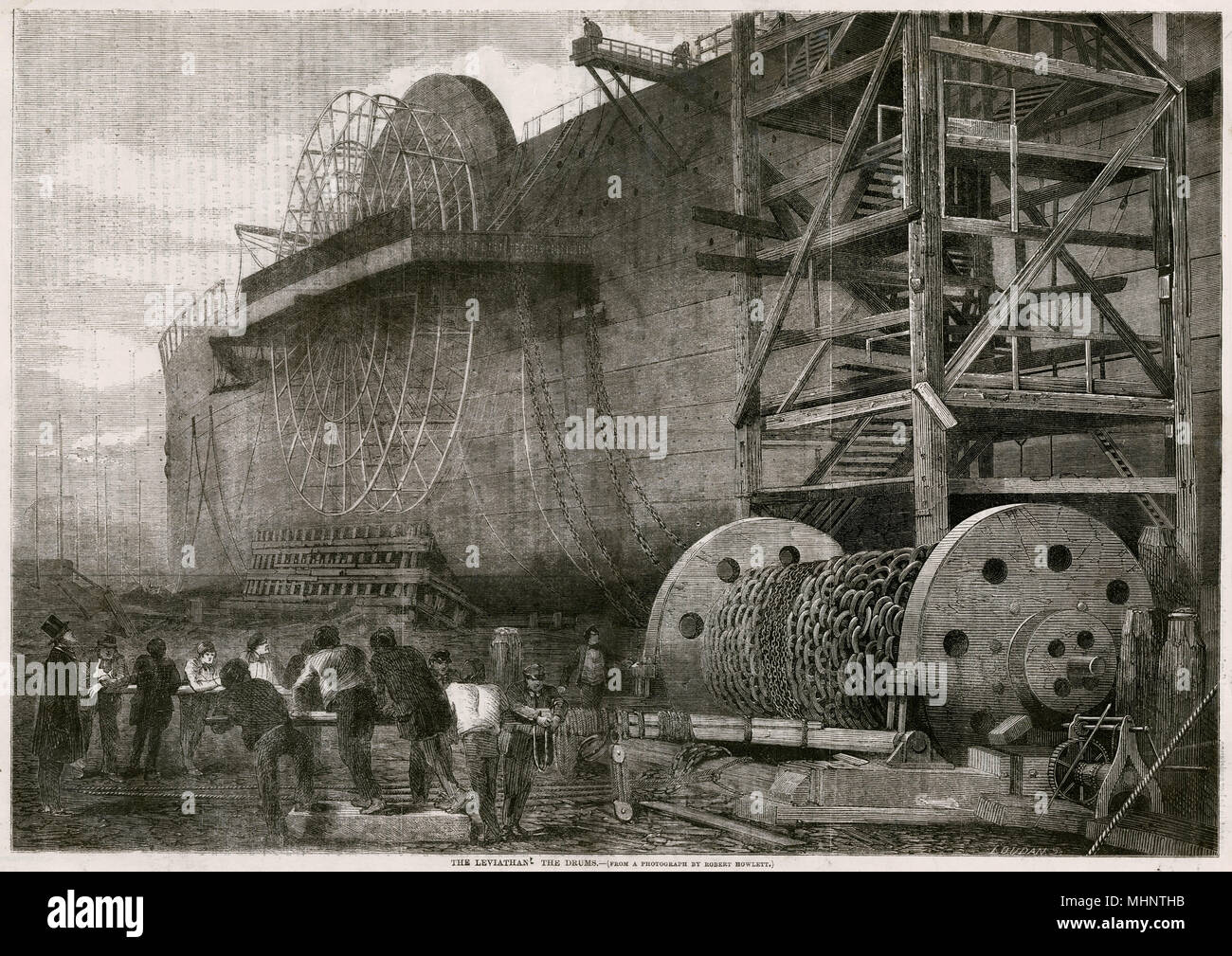 Costruzione del Leviathan più tardi Grande Oriente 1857 Foto Stock