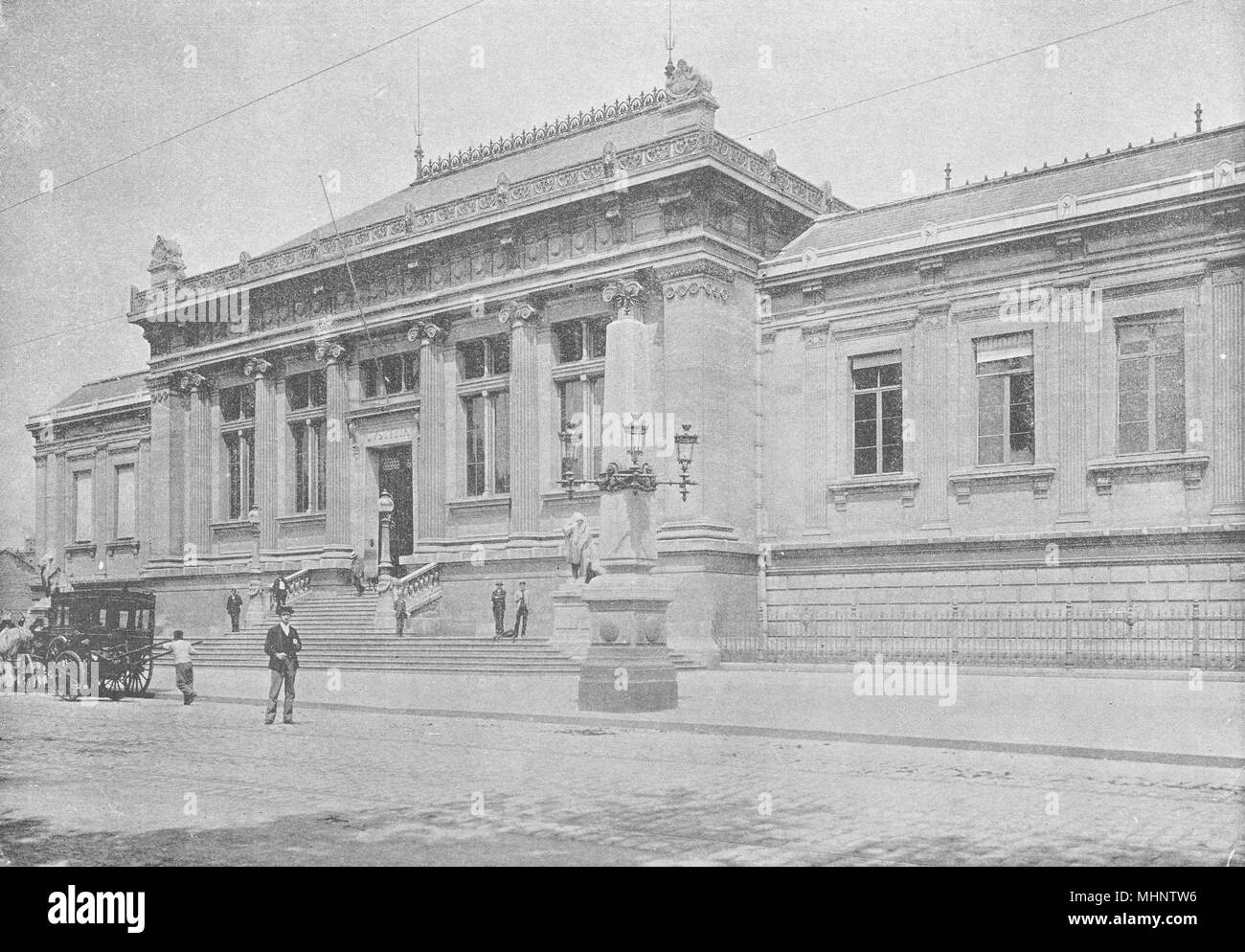 Senna- MARITIME. Le Havre Palais de Justice 1895 antica immagine di stampa Foto Stock