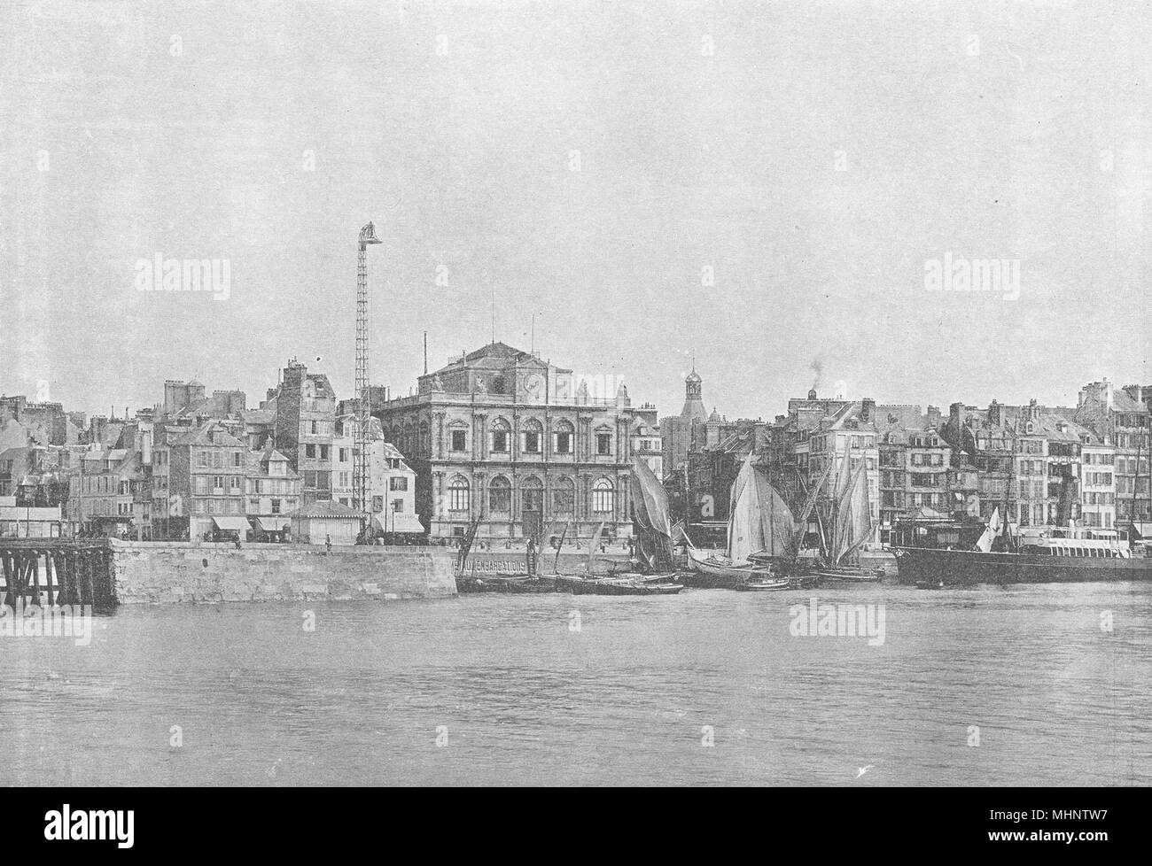 Senna- MARITIME. Le Havre. Musée Quai 1895 antica vintage delle immagini di stampa Foto Stock