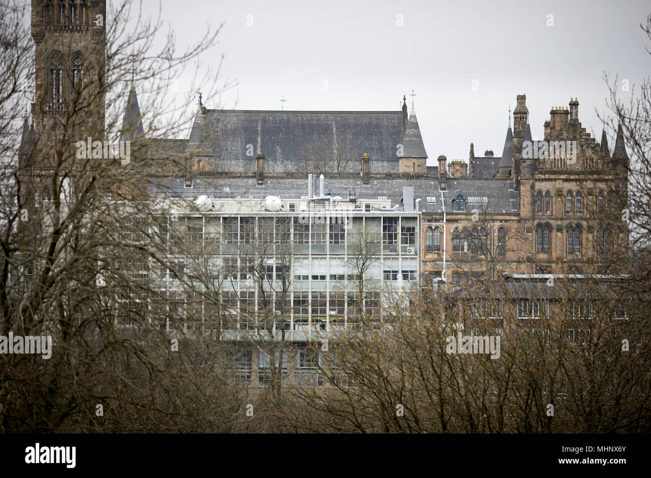 Glasgow in Scozia, Università di Glasgow il GILBERT SCOTT COSTRUIRE L'edificio principale del complesso Foto Stock