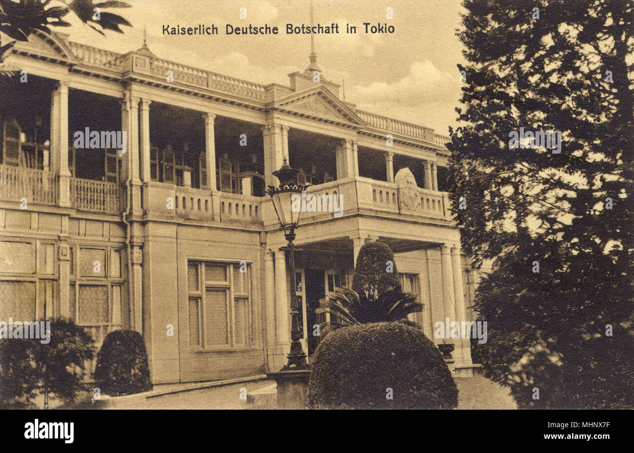 Imperial Ambasciata Tedesca edificio, Tokyo, Giappone. Data: circa 1910s Foto Stock