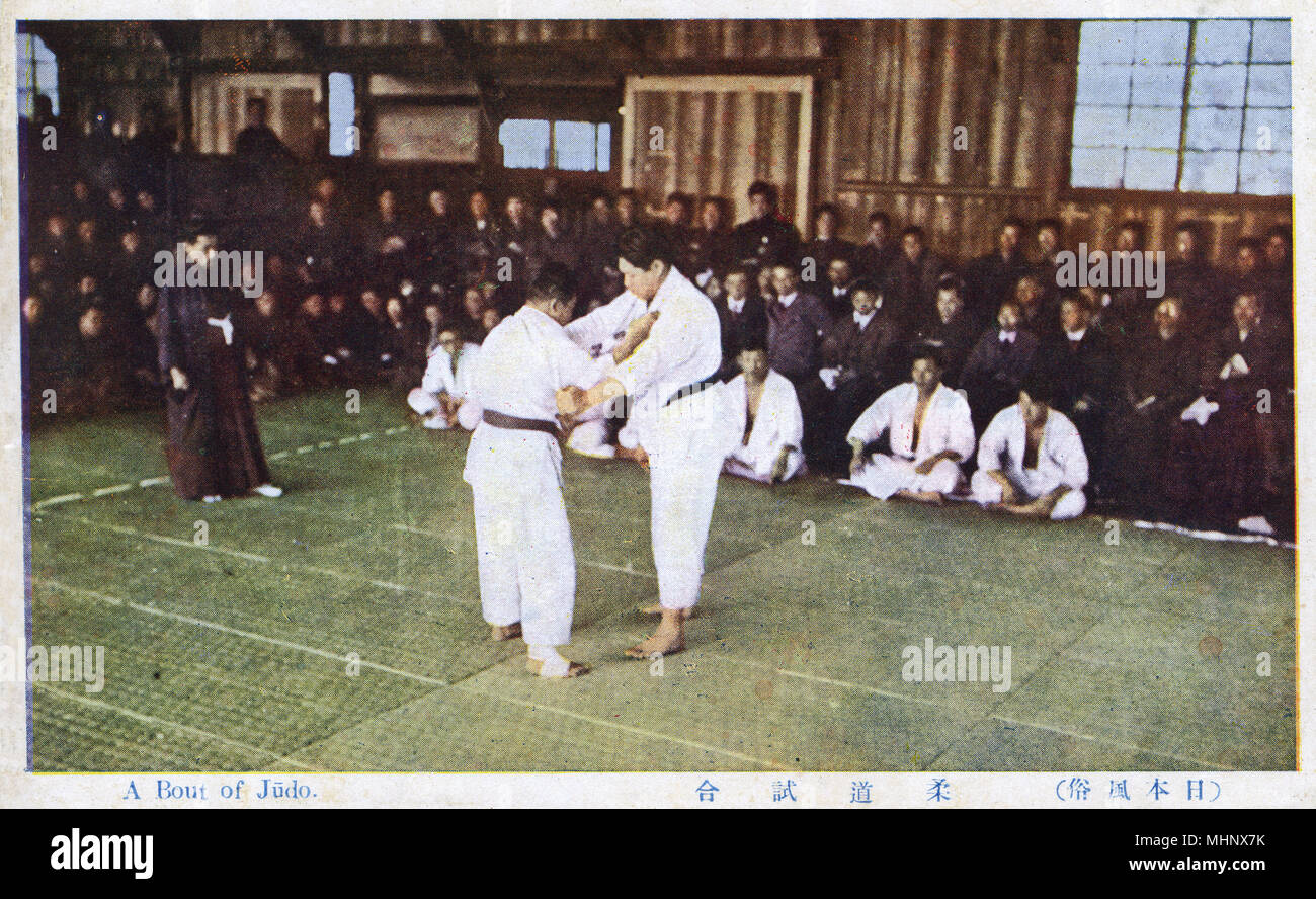 Un bout di judo, Tokyo, Giappone Foto Stock