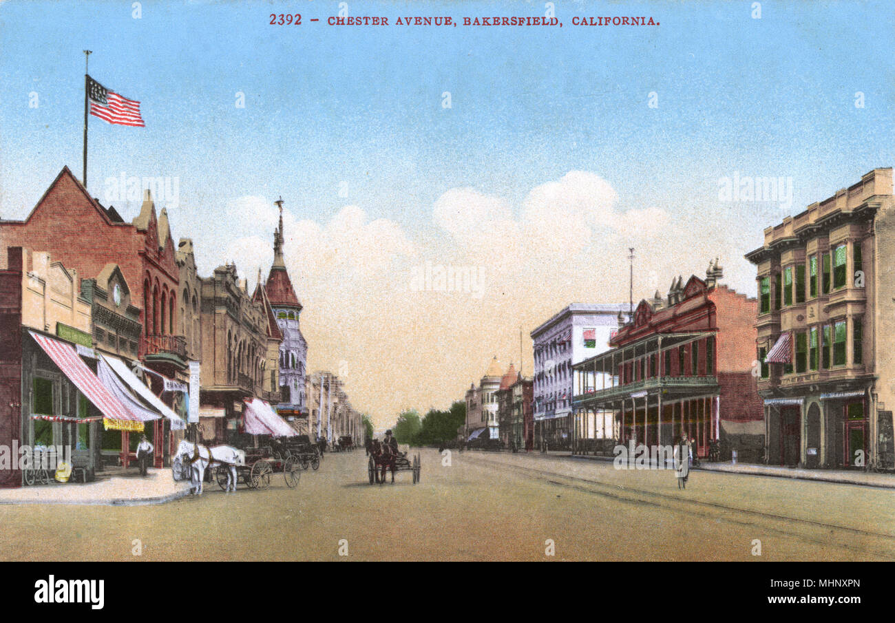 Chester Avenue, Bakersfield, Kern County, Stati Uniti Foto Stock