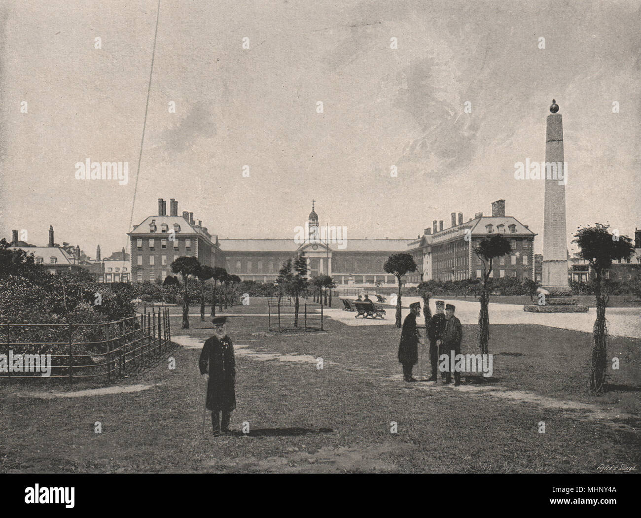 Chelsea Hospital. Londra. Medical 1896 antica vintage delle immagini di stampa Foto Stock