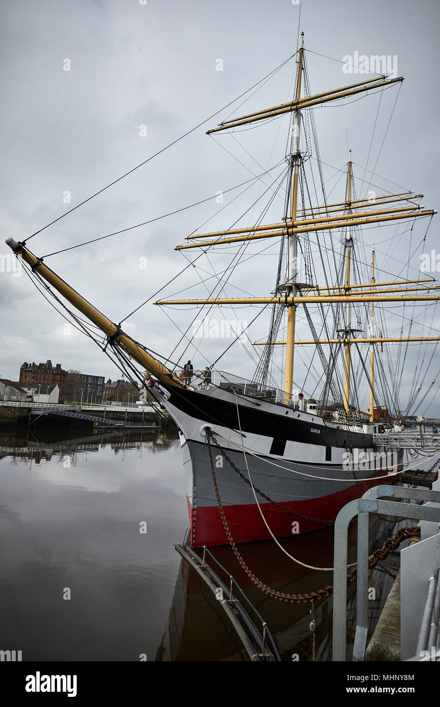 Glasgow in Scozia, Tall Ship del fiume Clyde Foto Stock