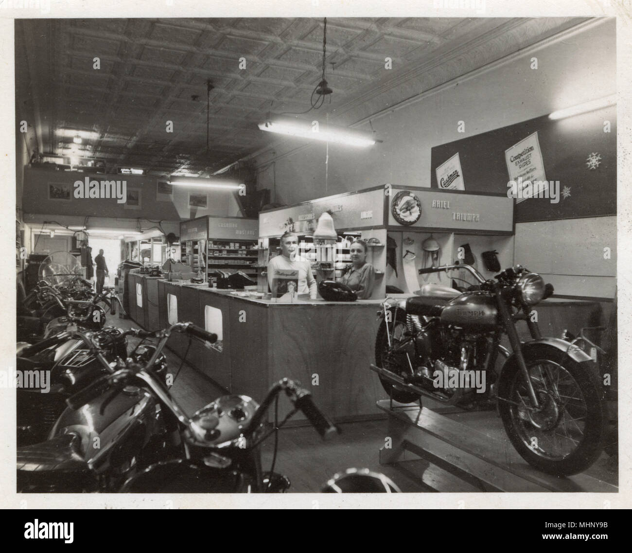 Triumph moto showroom, Pasadena, California, USA Foto Stock