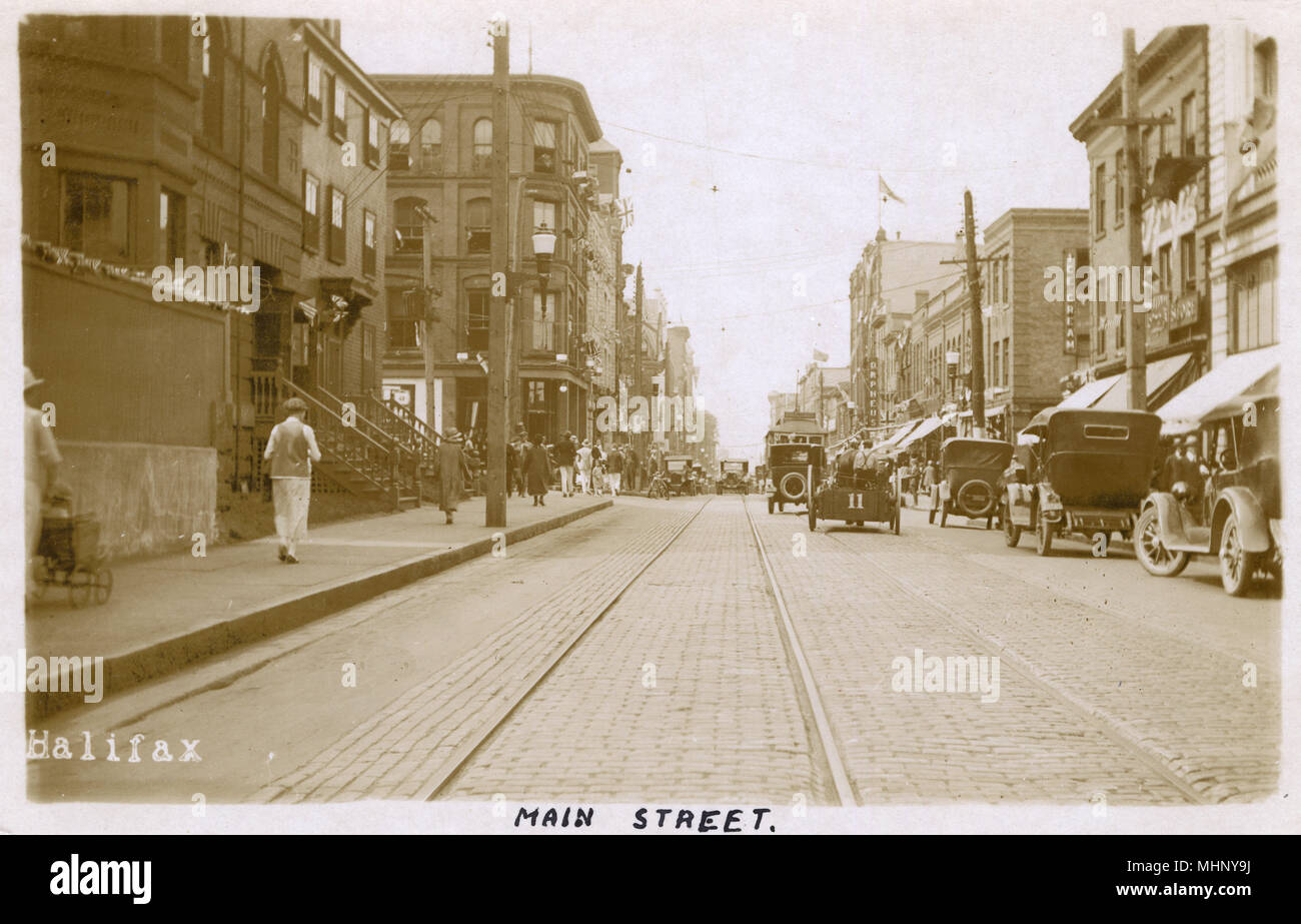 Main Street, Halifax, Nova Scotia, Canada. Data: circa 1920 Foto Stock