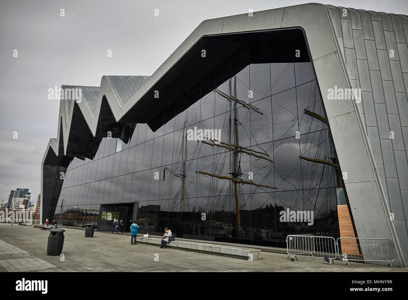 Glasgow in Scozia, Riverside Museum sul fiume Clyde Foto Stock