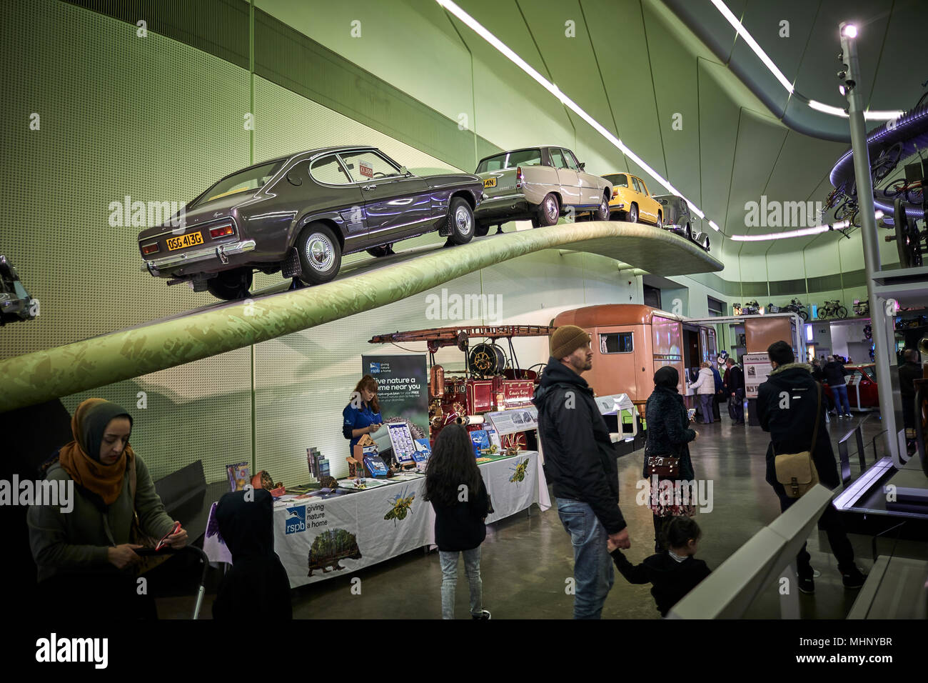 Glasgow in Scozia, Riverside Museum interno Foto Stock