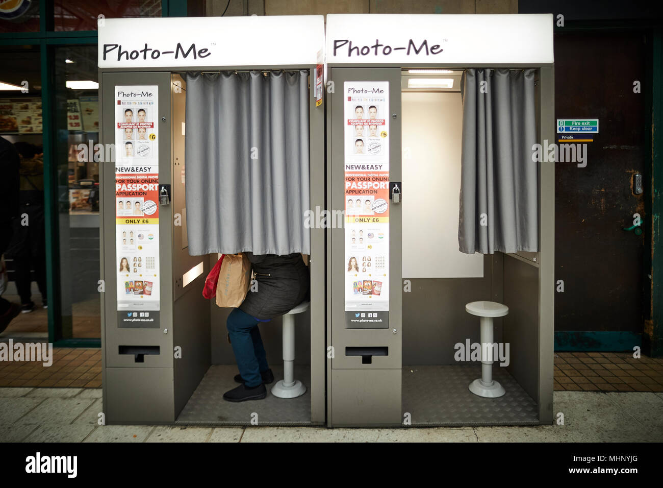 Glasgow in Scozia, Photo Booth Glasgow Central Foto Stock