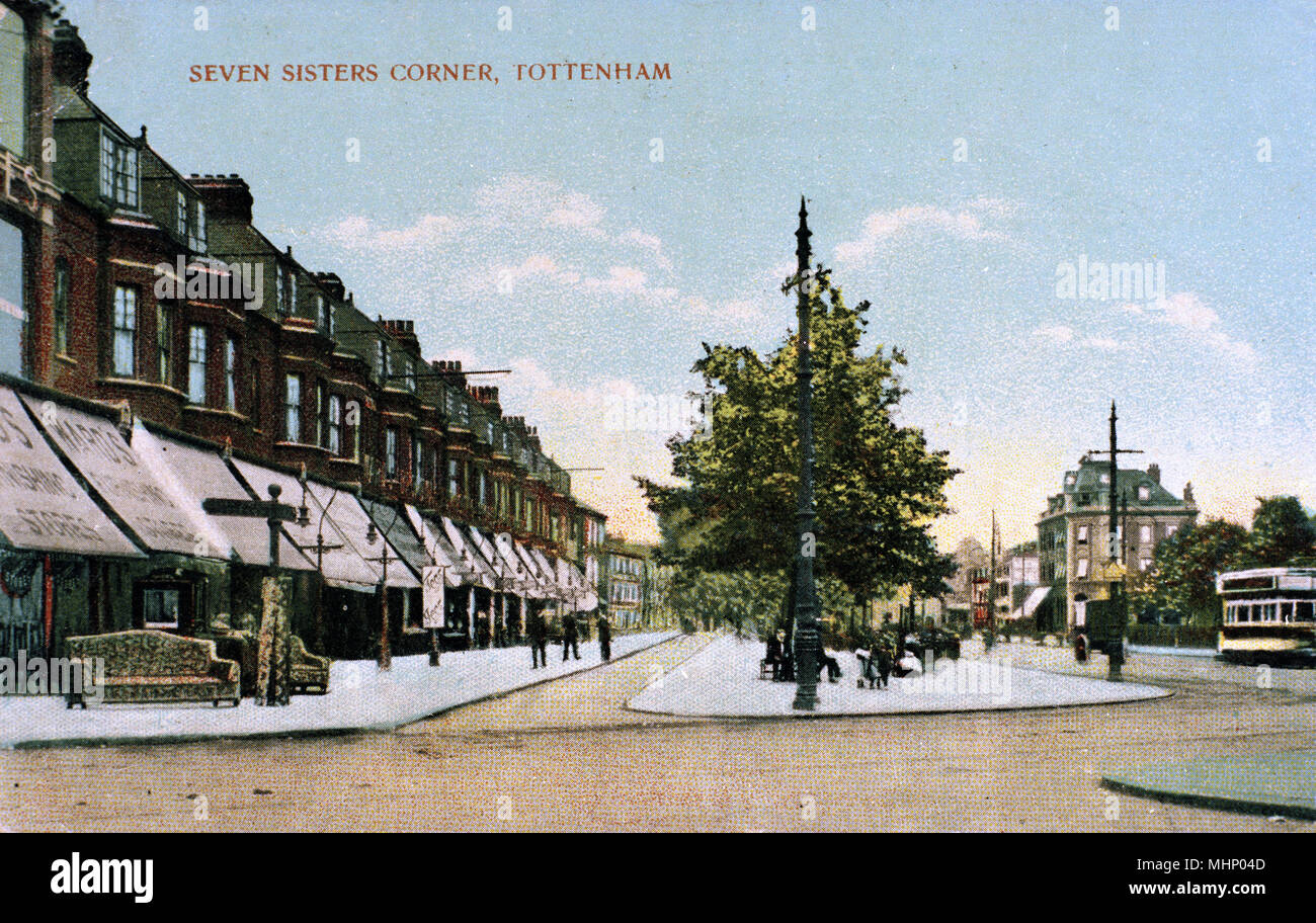 Seven Sisters Corner, Tottenham, North London Foto Stock