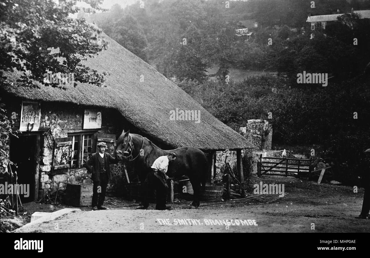 Old Smithy a Branscombe, vicino a Sidmouth, Devon Foto Stock