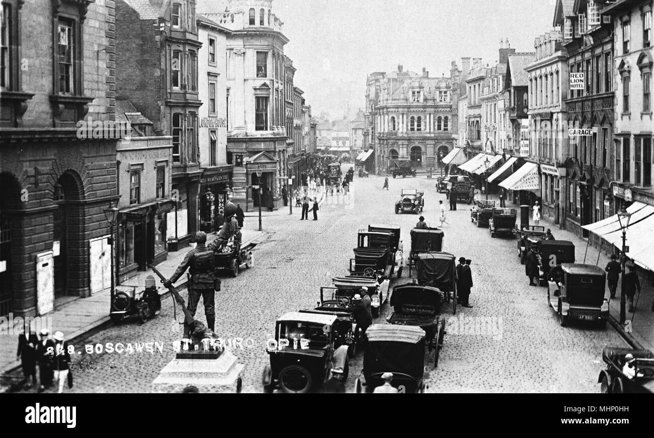 Boscawen Street, Truro, Cornovaglia Foto Stock