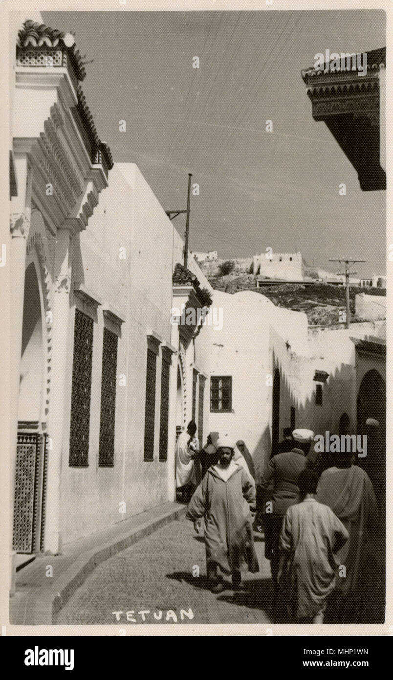 Moorish Street, Tetouan, Marocco, Nord Africa Foto Stock