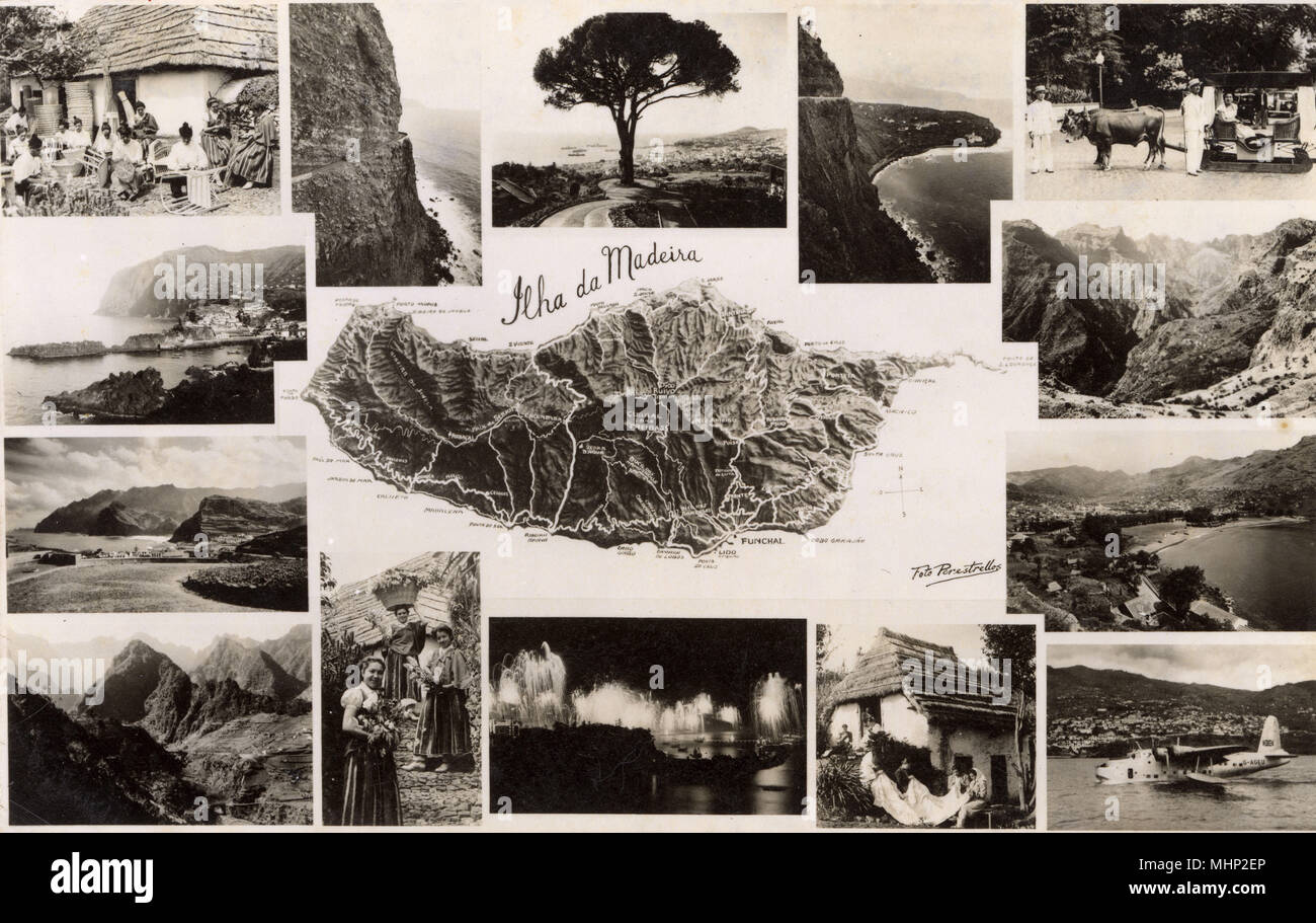 Cartolina ricordo di Madeira Foto Stock