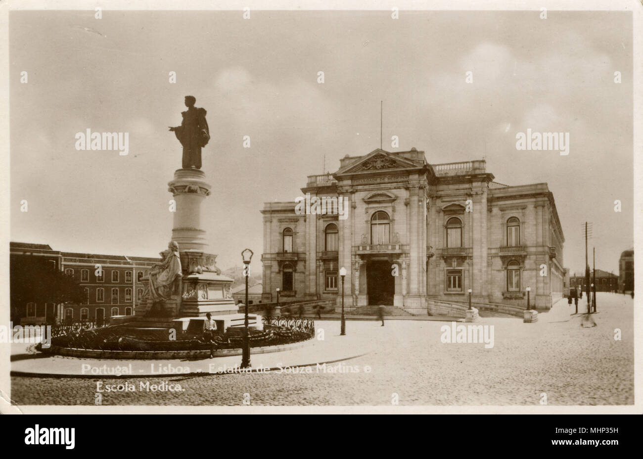 Monumento a Jose Tomas de Sousa Martins, Lisbona, Portogallo Foto Stock
