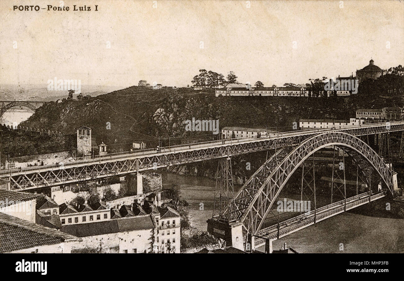 Ponte Dom Luis i, fiume Douro, Porto, Portogallo settentrionale Foto Stock