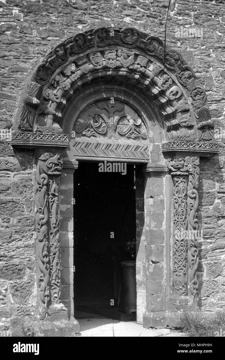 Chiesa di St Mary e St David, Kilpeck, Herefordshire Foto Stock