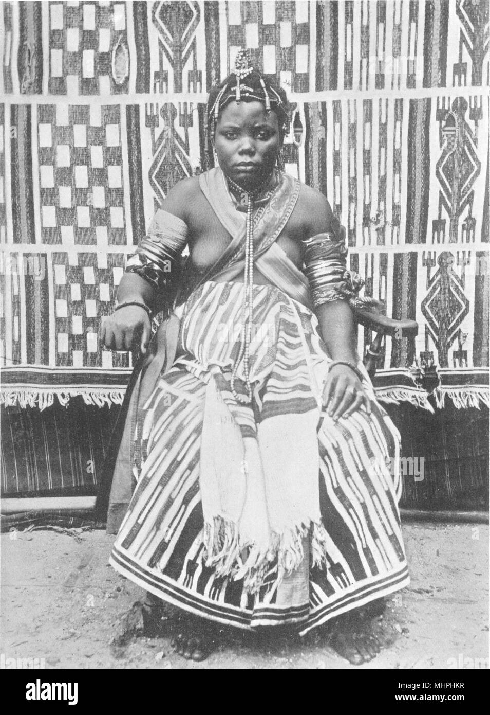 La Nigeria. Un Occidente sposa africana; olio di fiumi protettorato, meridionale stampa 1900 Foto Stock