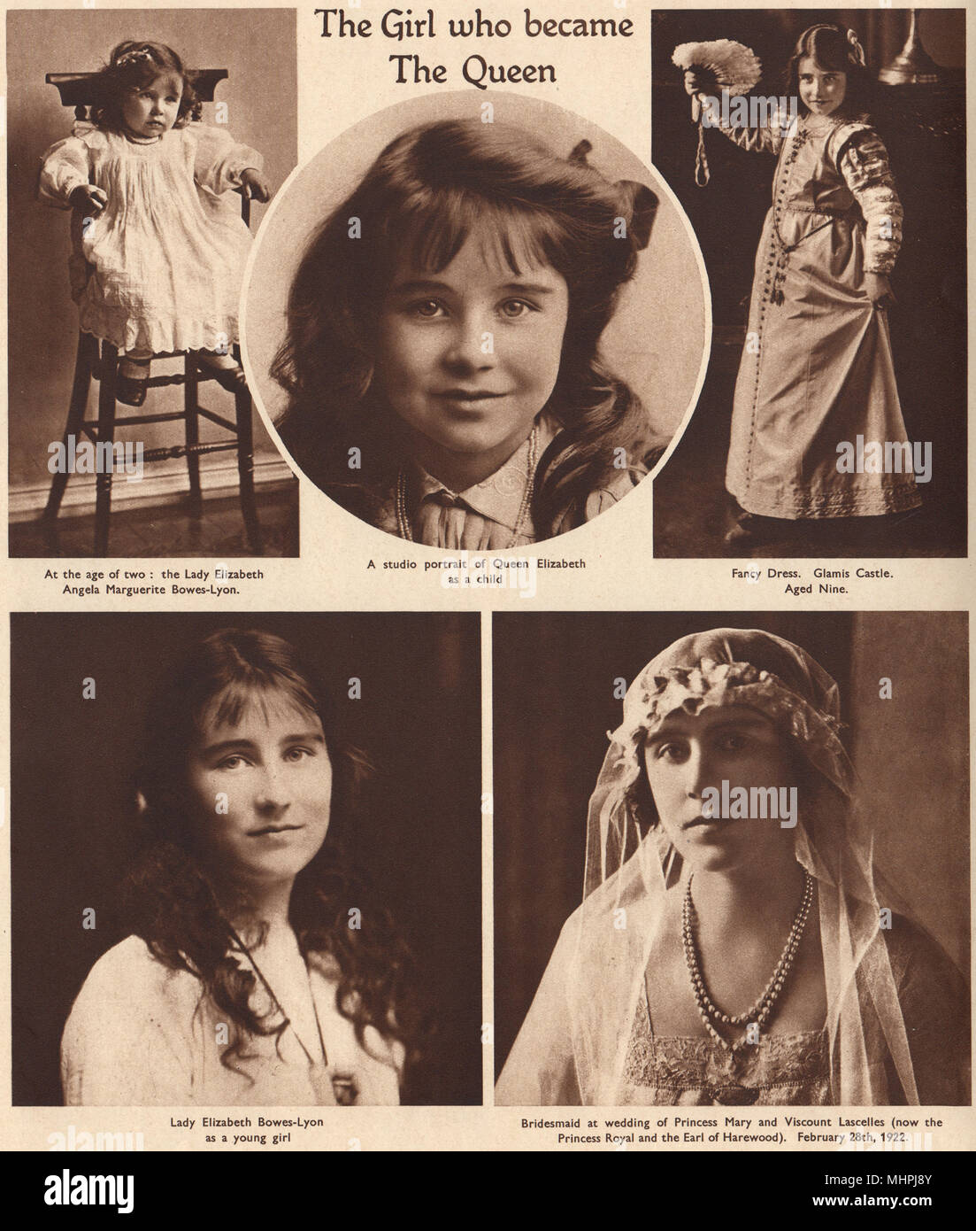 La regina Elisabetta Regina Madre. Signora Elisabetta Angela Marguerite Bowes-Lyon 1937 Foto Stock