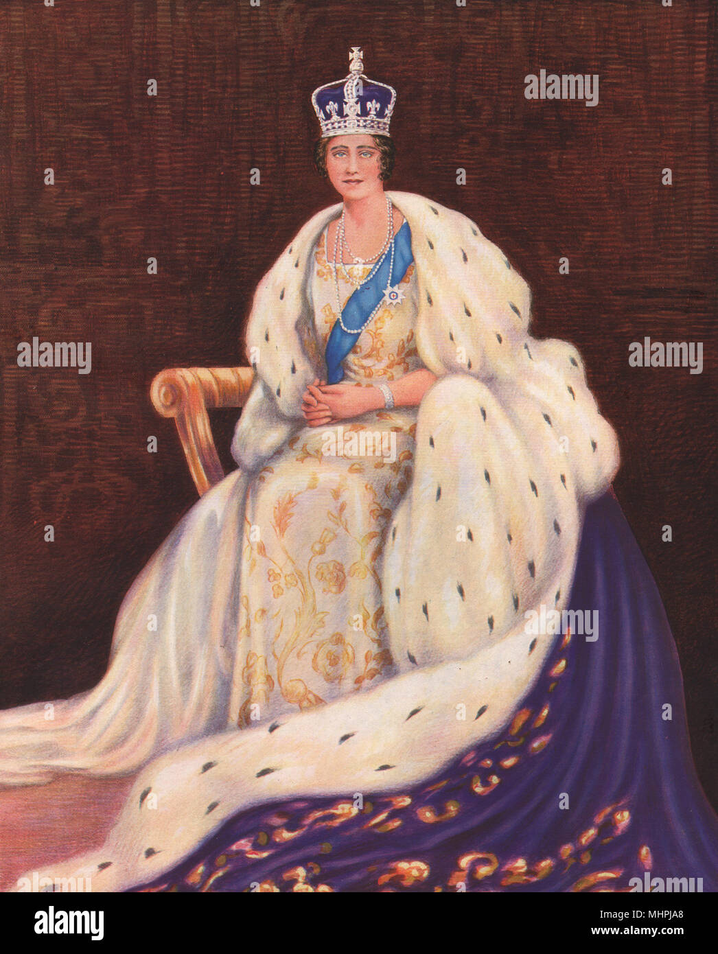 Incoronazione 1937. Sua Maestà la Regina (Queen Elizabeth la Regina madre) 1937 Foto Stock