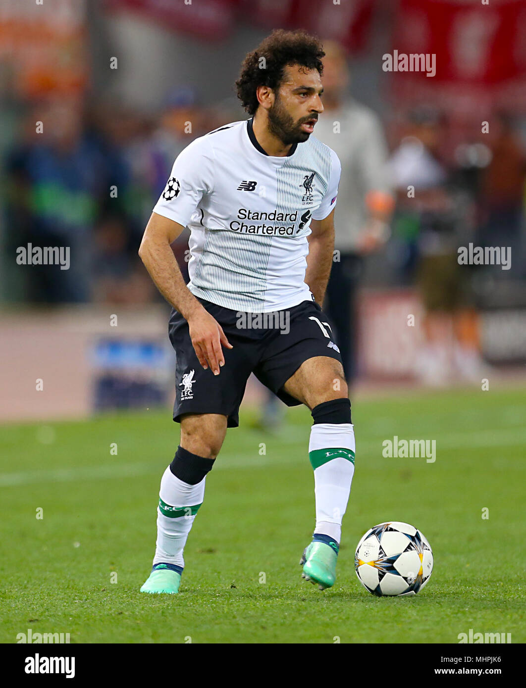 Liverpool è Mohamed Salah durante la UEFA Champions League, Semi Finale, la seconda gamba allo Stadio Olimpico di Roma. Stampa foto di associazione. Picture Data: Mercoledì 2 maggio 2018. Vedere PA storia SOCCER Roma. Foto di credito dovrebbe leggere: Steven Paston/PA FILO Foto Stock