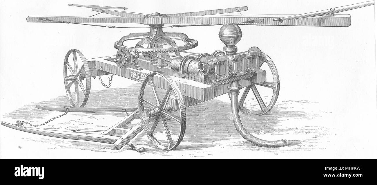 ENGINEERING. Irrigazione. Warner figli irrigatore portatile pompa forza, Indian 1880 Foto Stock