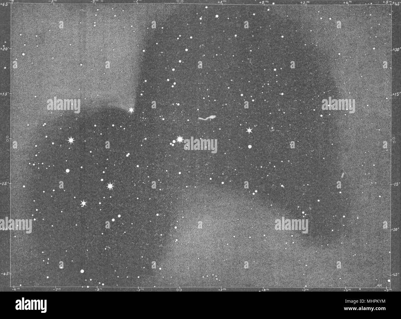Astronomia. Stelle doppie multipli. Le Pleiadi visibile 571 stelle 1877 stampare Foto Stock