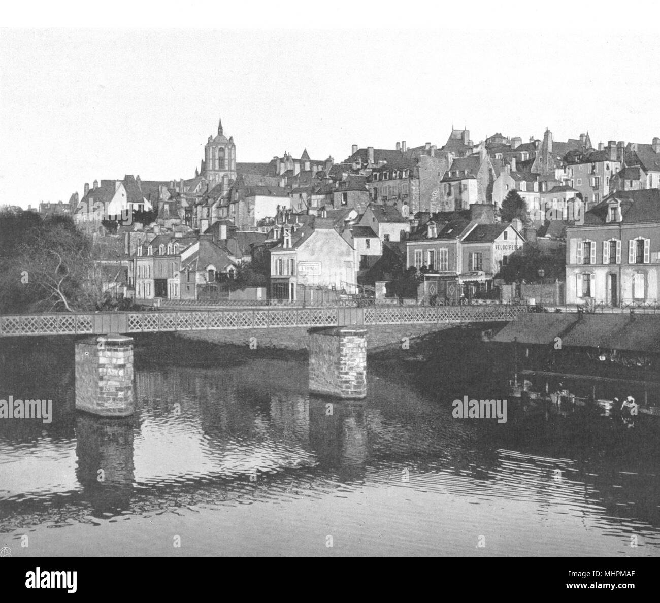 SARTHE. Vue générale du Mans 1902 antica vintage delle immagini di stampa Foto Stock