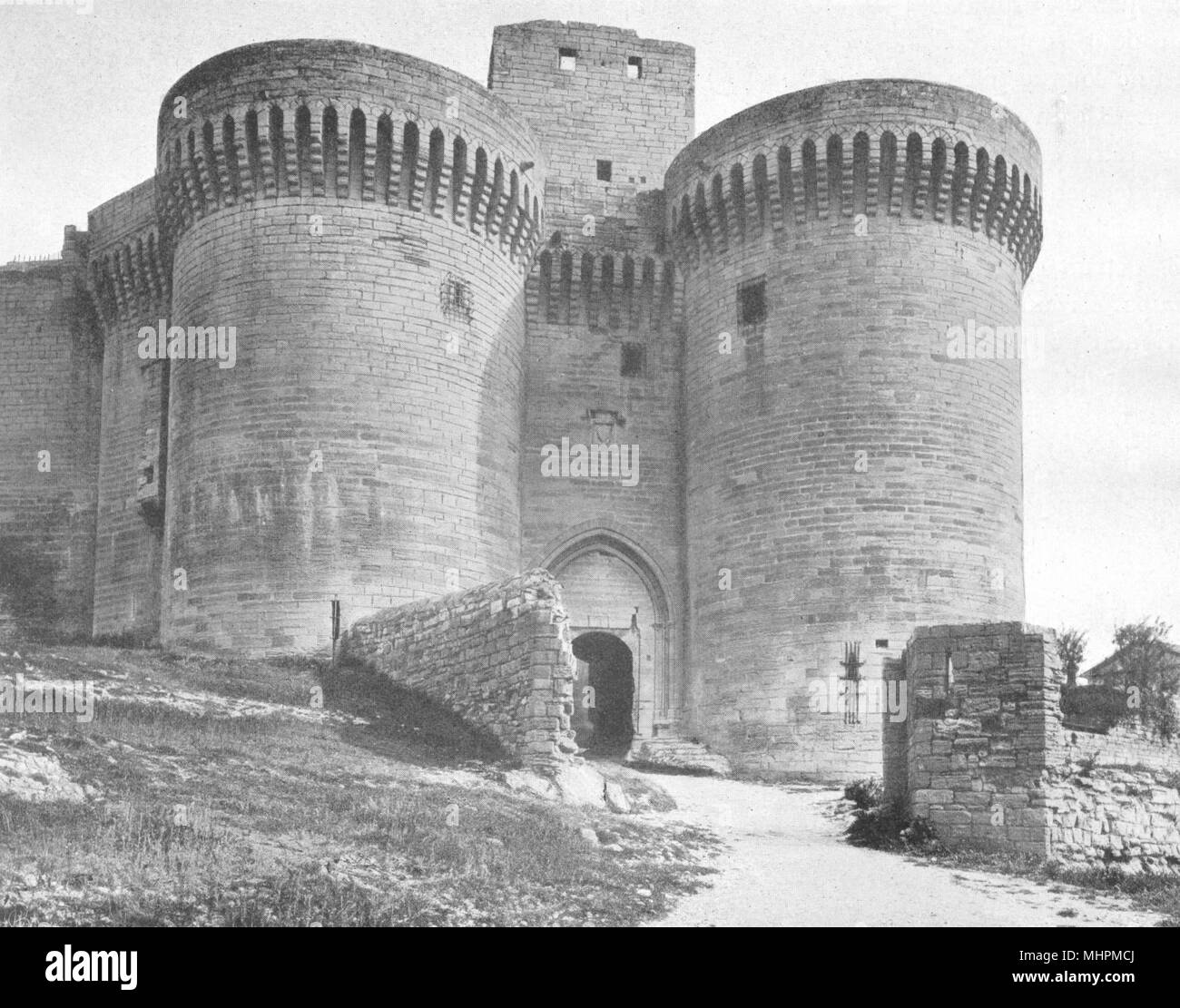 GARD. Forte Saint-André, à Villeneuve-lès- Avignon 1902 antica stampa Foto Stock