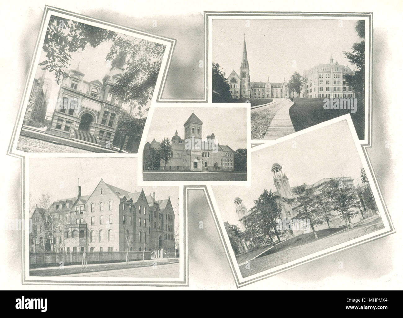 Collegi di Toronto. Farmacia. La parrocchia di San Michele. Uni Libreria. Wycliffe. Medical. 1900 Foto Stock
