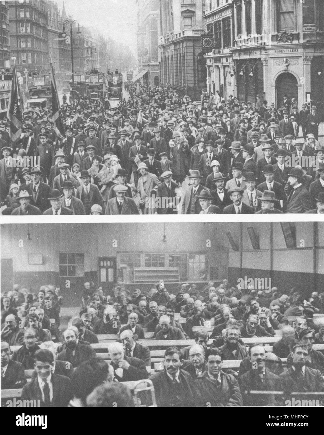 Esercito della salvezza. La carità. Oxford Street. Blackfriars Road. Londra 1926 stampare Foto Stock