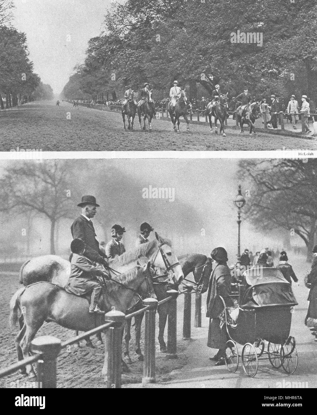 Riga di marcio. Hyde Park dove i cervi sono stati ancora una volta oggetto di atti di caccia. Piloti del Cavallino. La PRAM 1926 Foto Stock