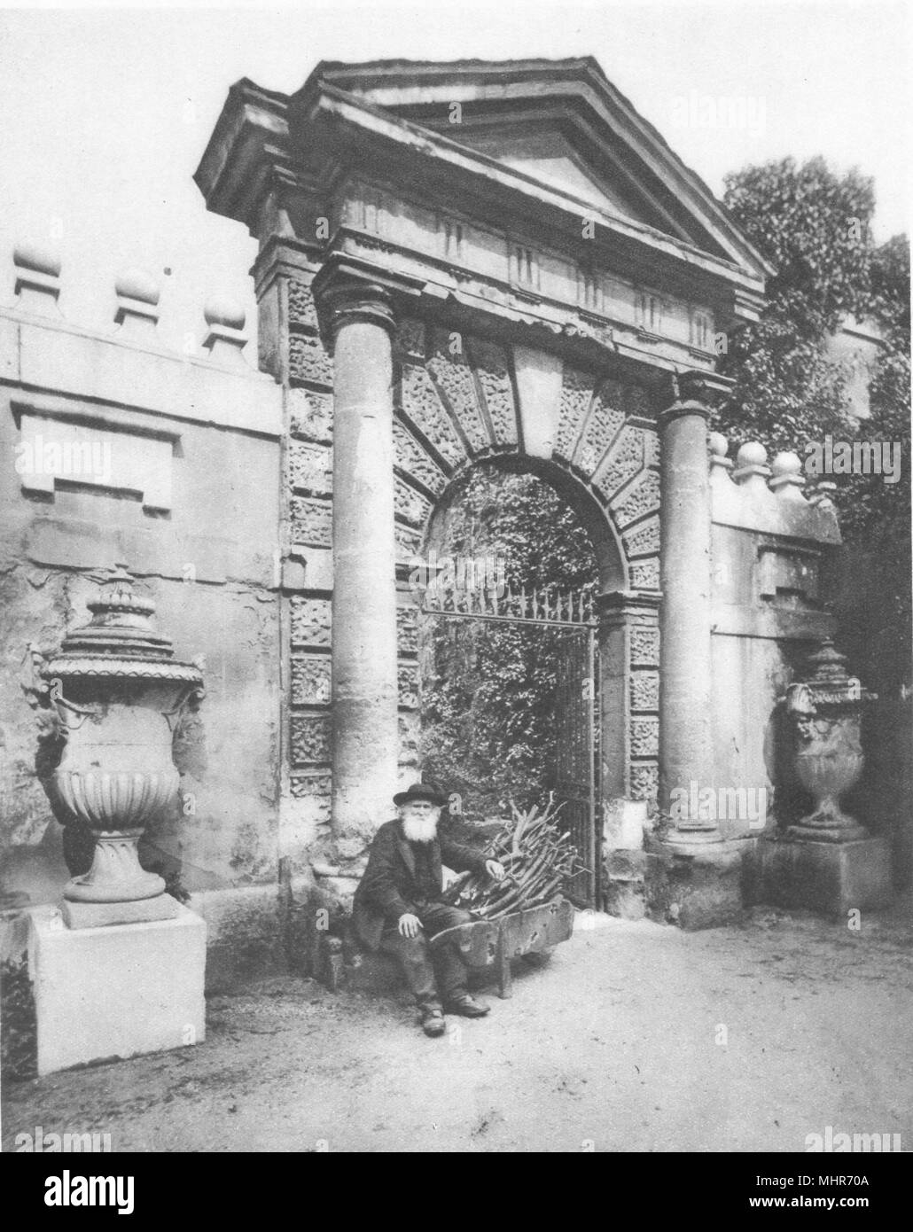 Londra. Inigo Jones gateway, Chiswick House, privato ospedale mentale 1926 Foto Stock