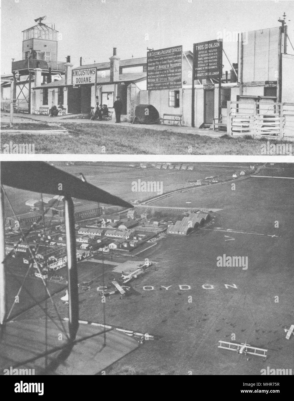 CROYDON. L'aeroporto di Londra come era nel 1925 1926 old vintage print Foto Stock