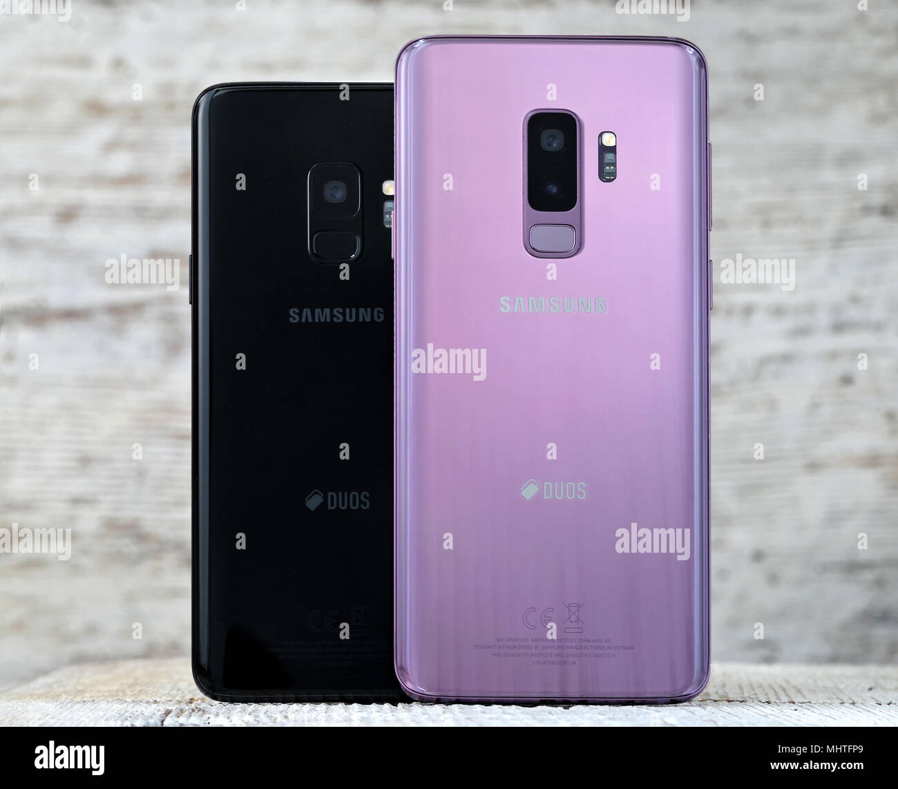 Koszalin, Polonia - 01 Maggio, 2018: Samsung Galaxy 9 Plus. Samsung 9 Plus  sono la nuova generazione smartphone da Samsung Foto stock - Alamy