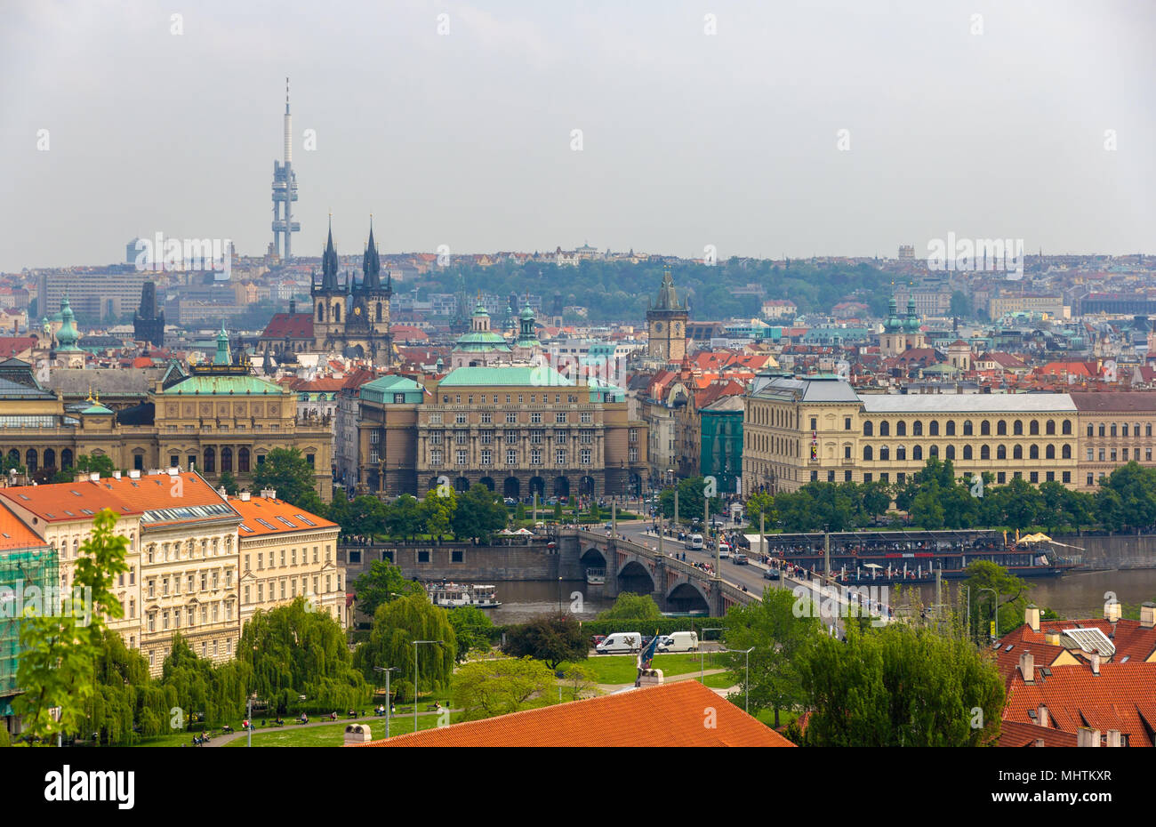 Vista di Praga Città Vecchia (Staré Mesto) - Repubblica Ceca Foto Stock