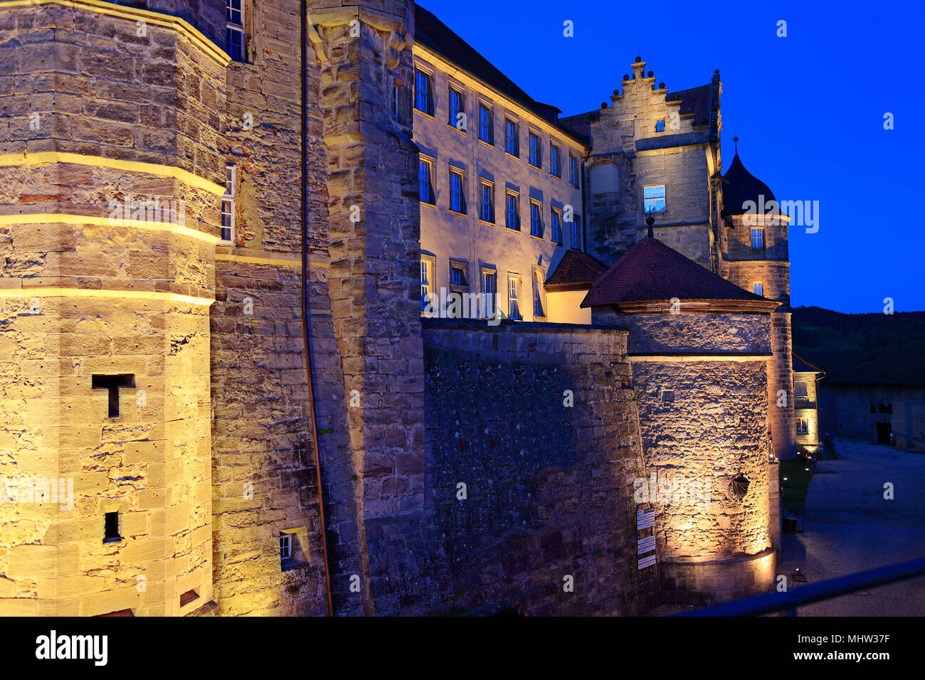 Il castello di Rosenberg, Kronach, Frankonia superiore. La Baviera, Germania Foto Stock