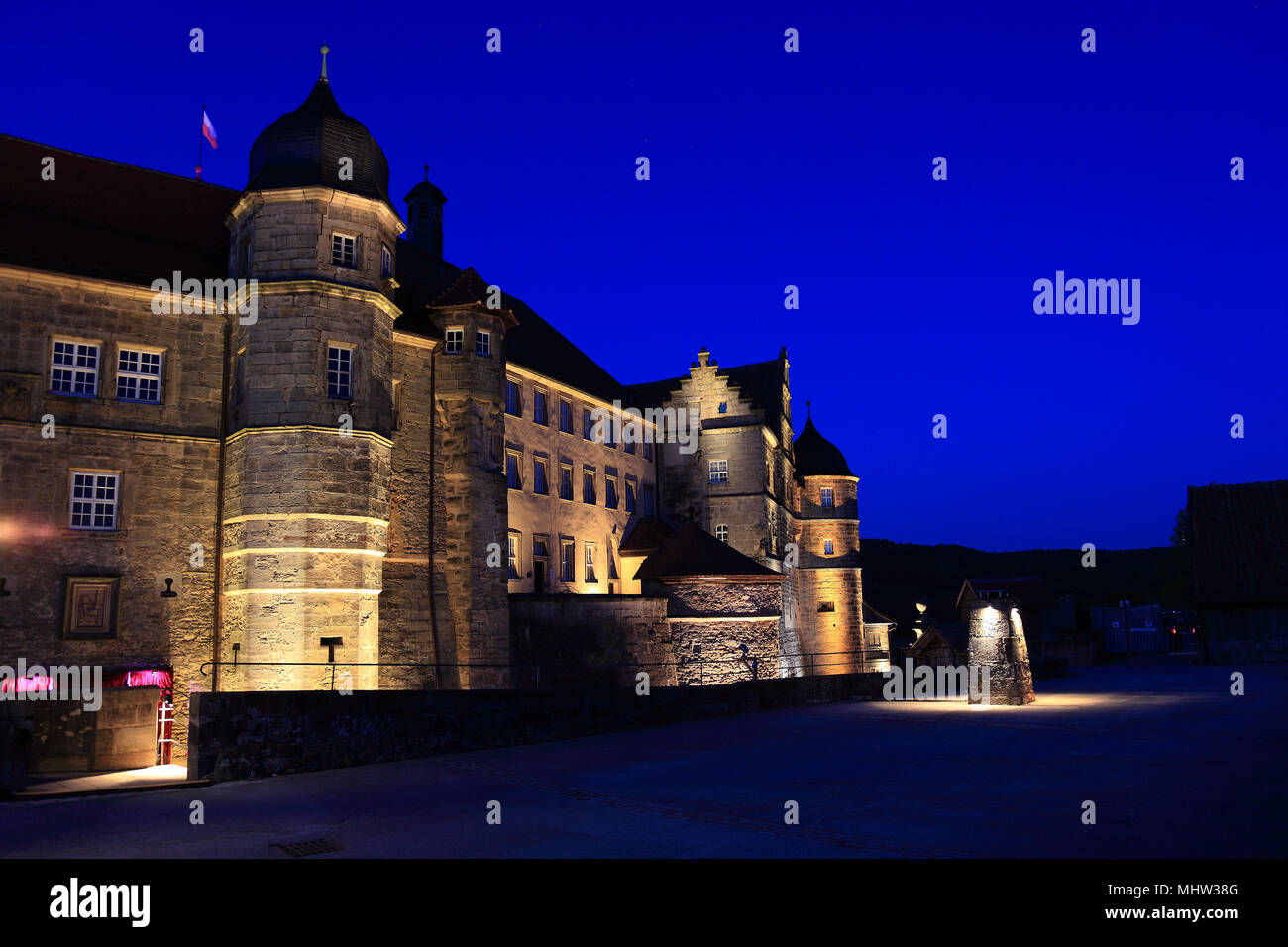 Il castello di Rosenberg, Kronach, Frankonia superiore. La Baviera, Germania Foto Stock