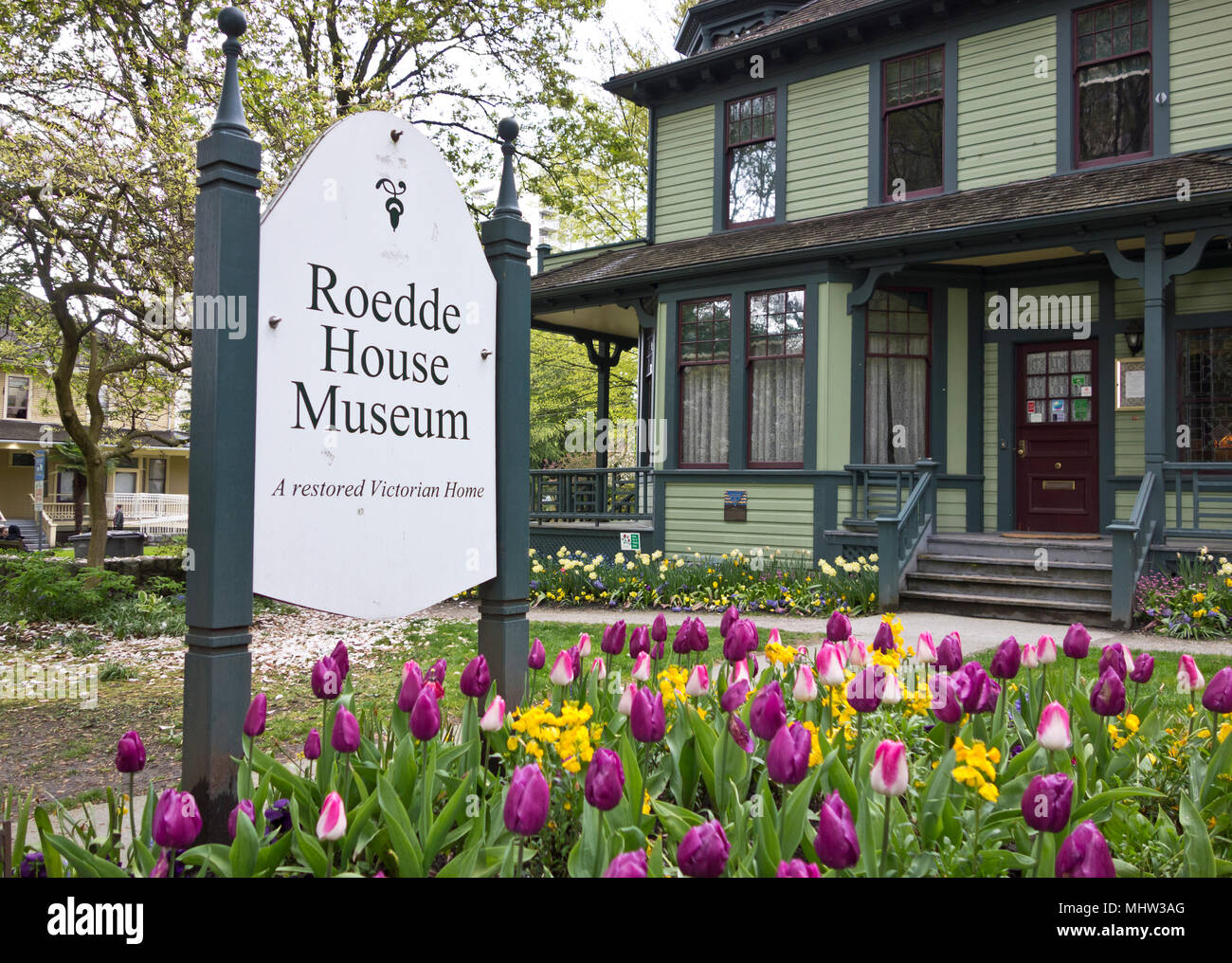 Roedde House Museum in Vancouver ovest della zona di estremità della molla. Foto Stock