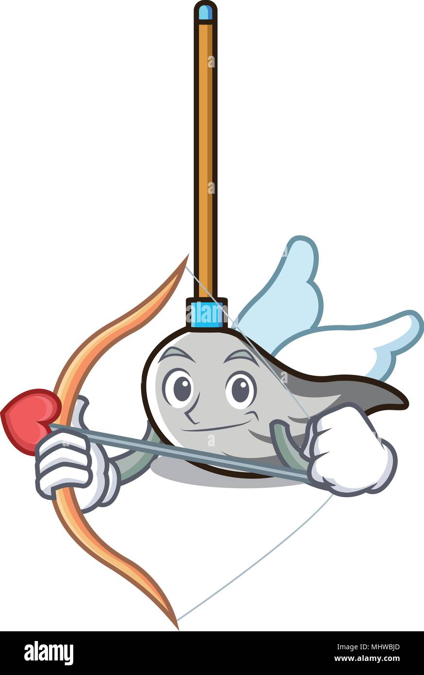Cupido carattere mop in stile cartone animato Illustrazione Vettoriale
