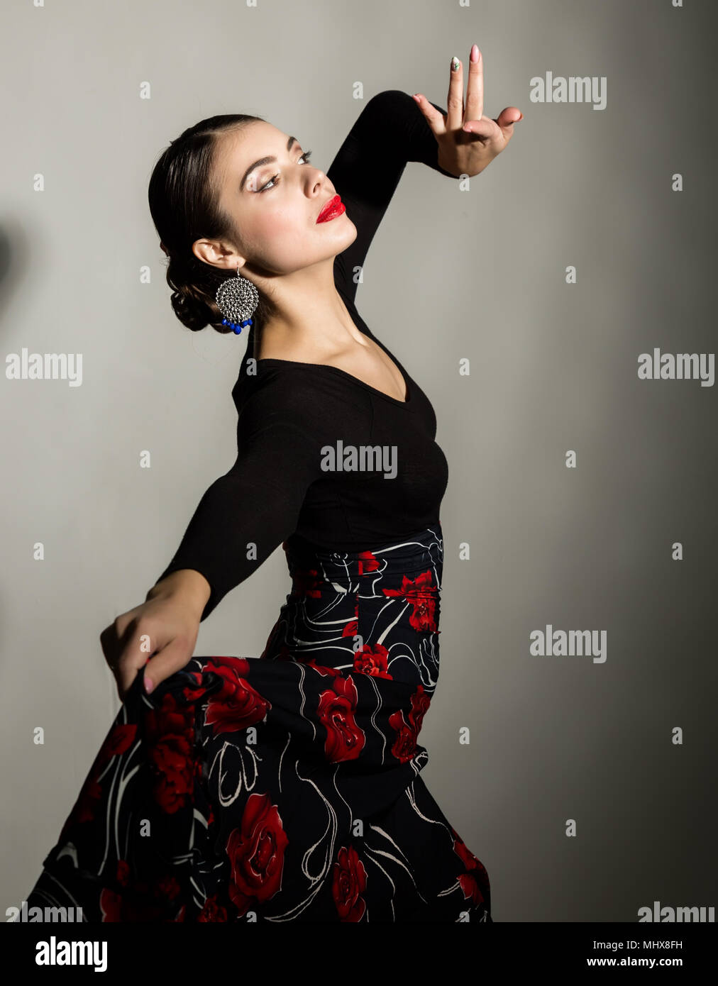 Ragazza spagnola abito ballo flamenco Donna Vestito Abito da Donna Moda ballerina Spagna