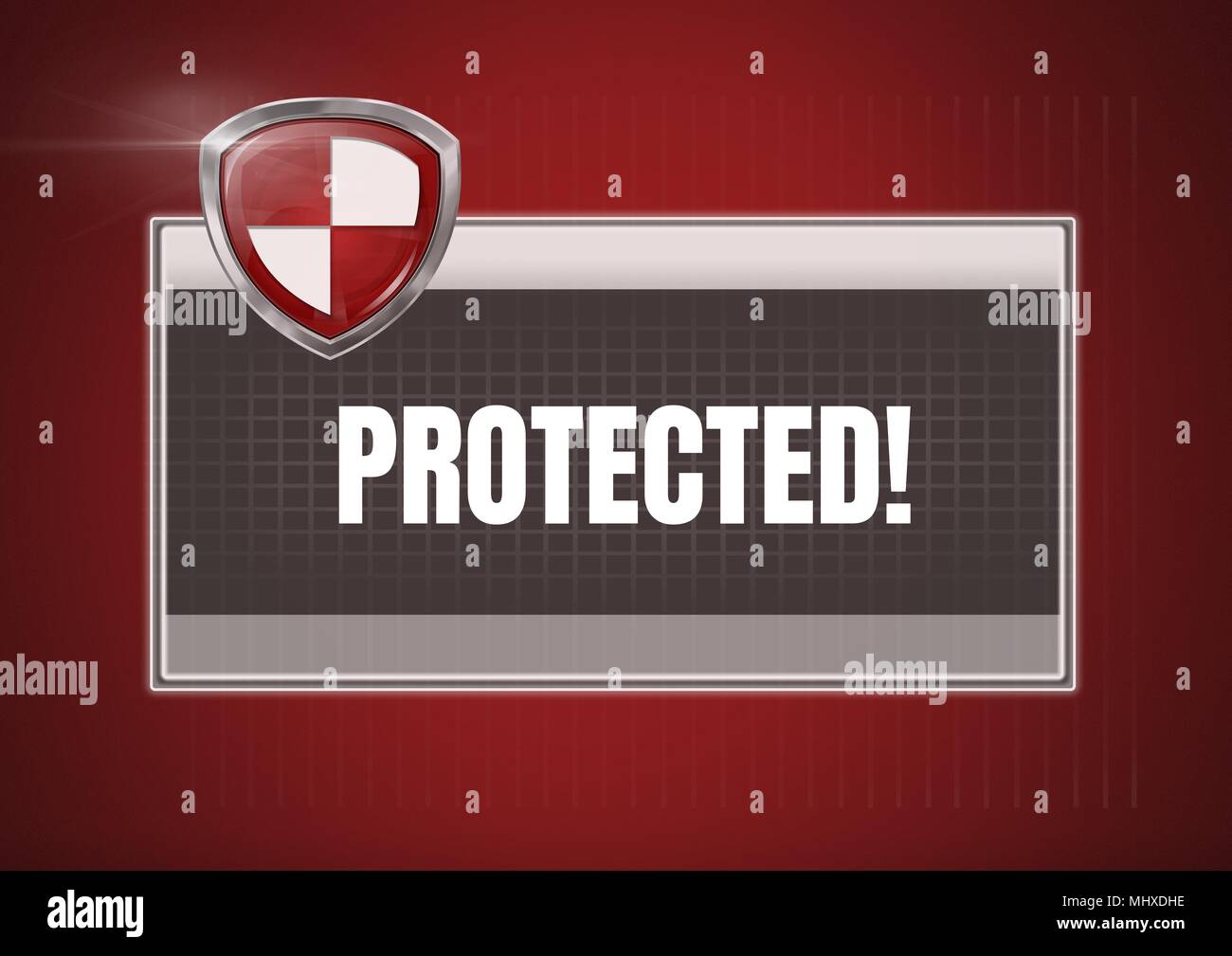 Protezione Antivirus Protezione casella di software Foto Stock