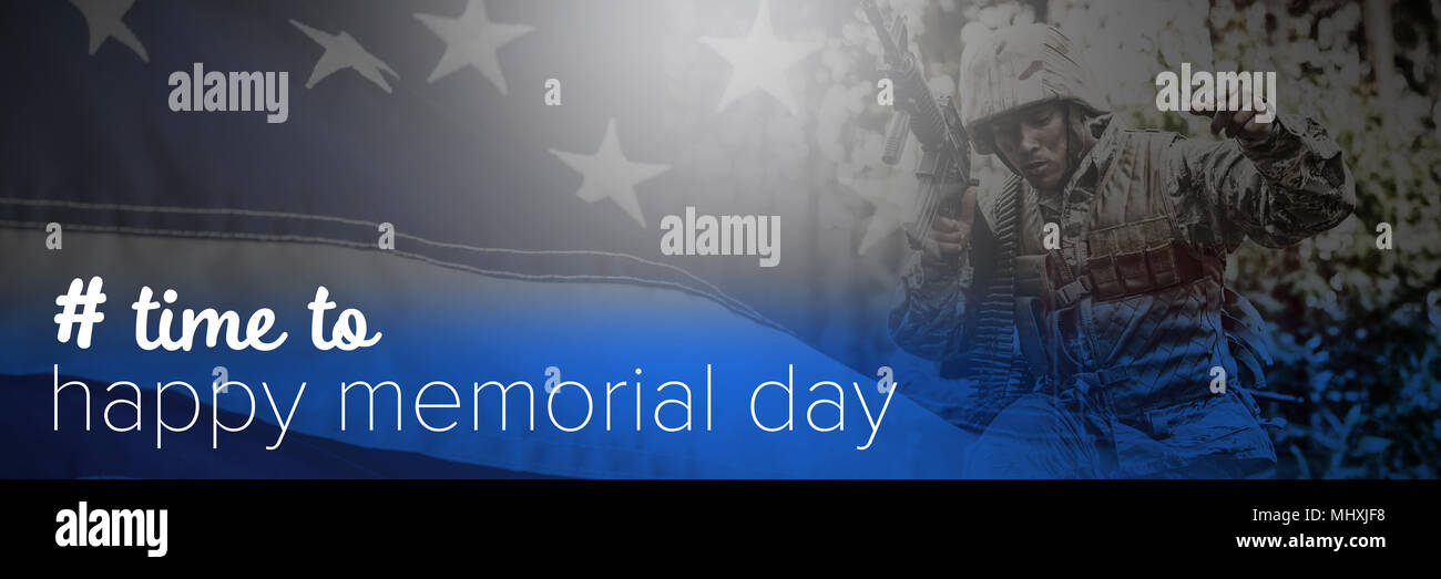 Immagine composita del tempo di felice giorno memoriale Foto Stock