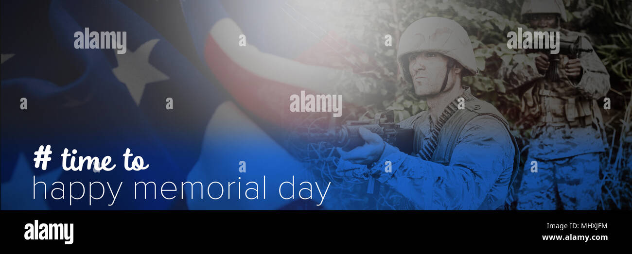 Immagine composita del tempo di felice giorno memoriale Foto Stock